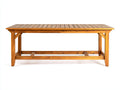 Table de jardin - Bois - 260 x 100 x 75 cm - Marron miel - Style rustique