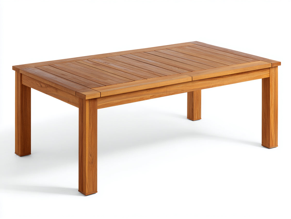 Table de jardin - Bois - 180 x 100 x 75 cm - Brun doré - Style contemporain