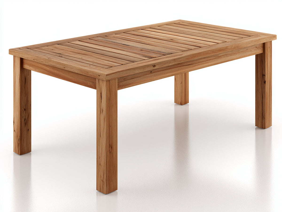 Table de jardin - Bois - 160 x 90 x 75 cm - Bois naturel - Style classique
