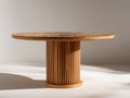 Table de jardin - Bois - 150 x 150 x 75 cm - Brun miel - Style naturel contemporain