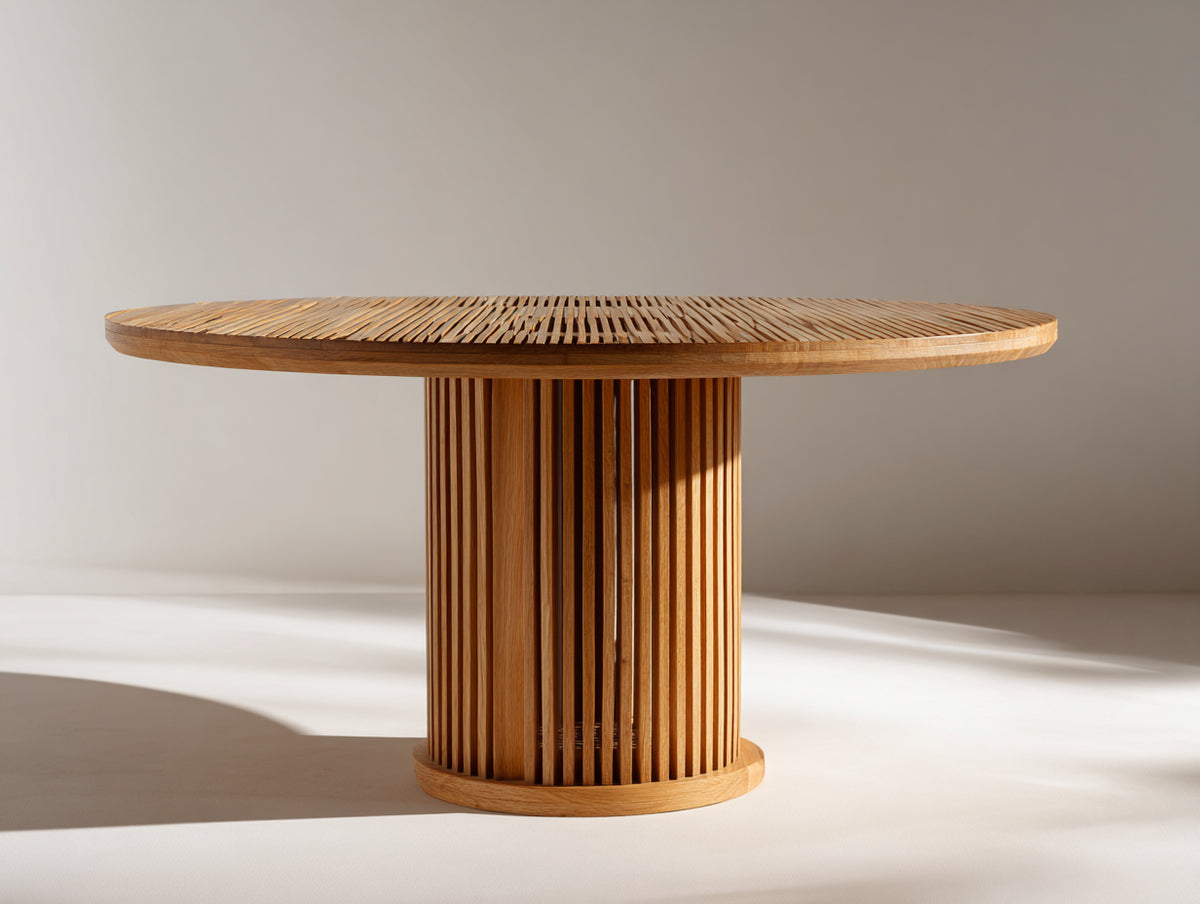 Table de jardin - Bois - 150 x 150 x 75 cm - Brun miel - Style naturel contemporain