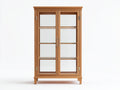 Vitrine - Bois - Verre - 96 x 42 x 180 cm - Chêne clair - Style classique épuré