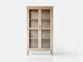 Vitrine - Bois - Verre - 88 x 38 x 176 cm - Chêne naturel clair - Style contemporain épuré