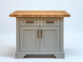 Buffet - Bois-Métal - 105 x 45 x 95 cm - Gris clair-Bois naturel - Style campagne moderne