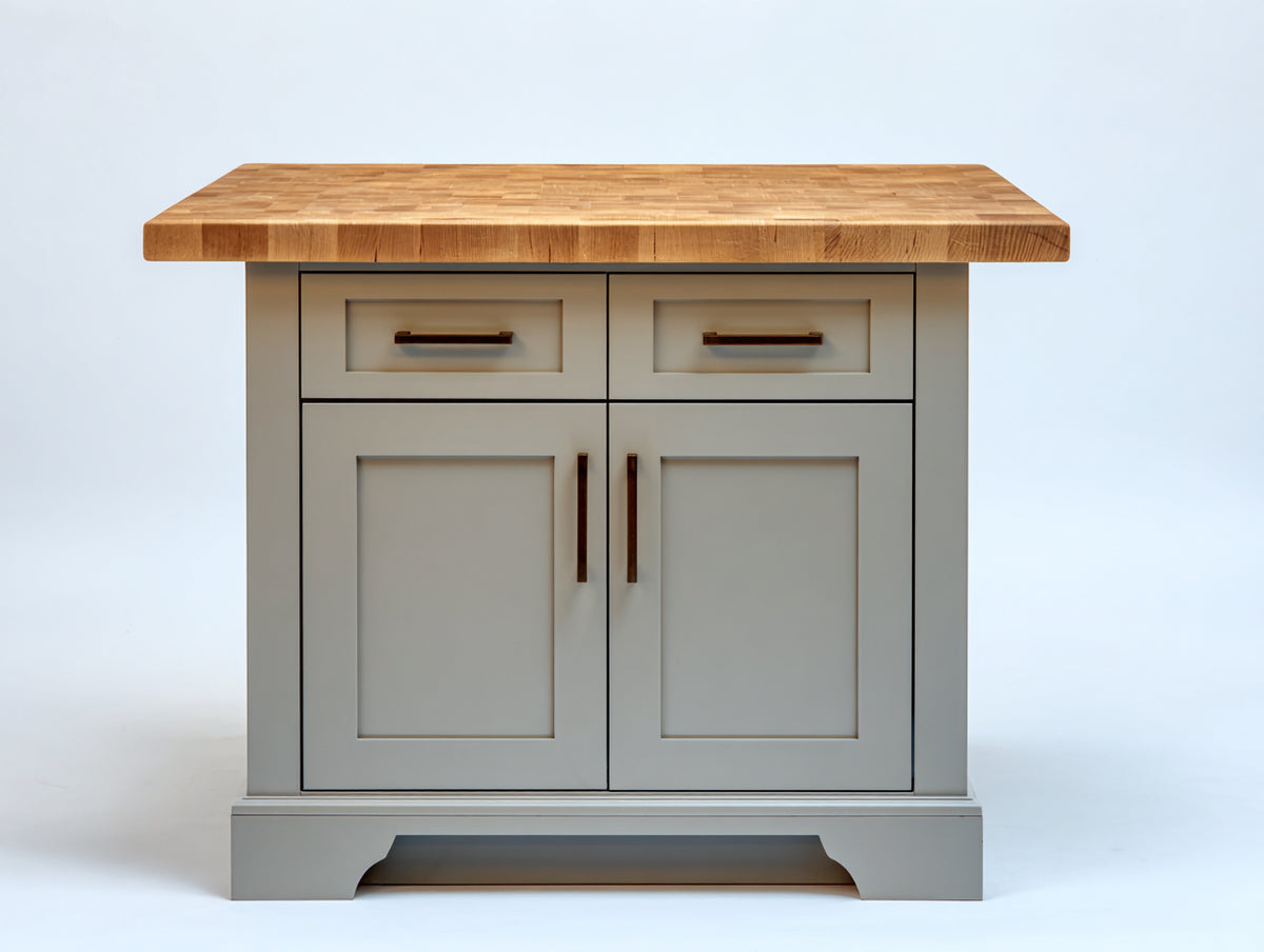 Buffet - Bois-Métal - 105 x 45 x 95 cm - Gris clair-Bois naturel - Style campagne moderne