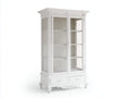 Vitrine - Bois - Verre - 94 x 42 x 188 cm - Blanc antique - Style classique romantique
