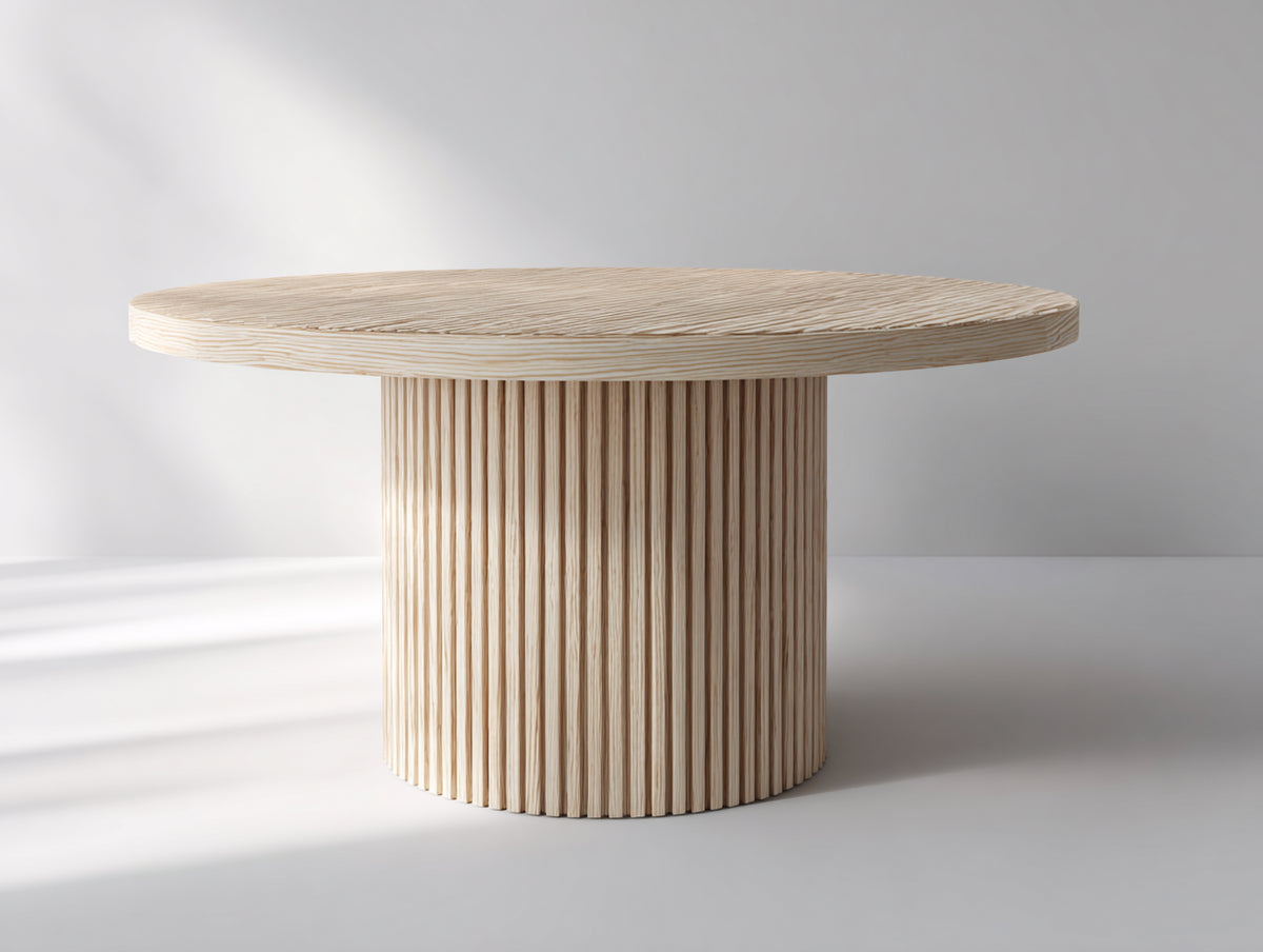 Table de jardin - Bois - 120 x 120 x 75 cm - Bois naturel - Style contemporain